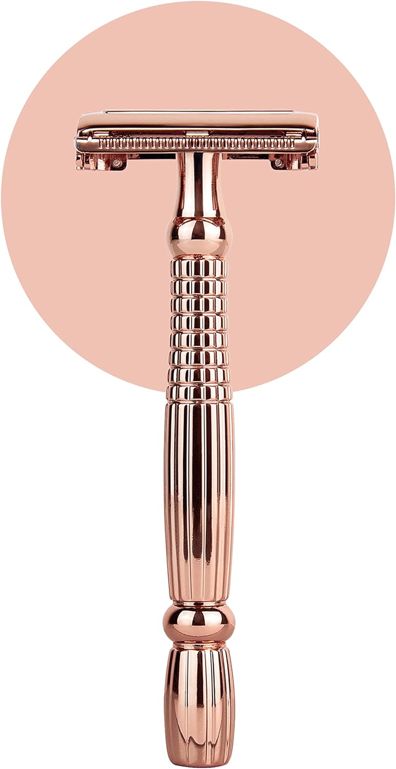 Wilkinson Sword Intuition Rose Gold Rasierhobel für Frauen – Plastikfreie Rasur mit Butterfly Öffnung