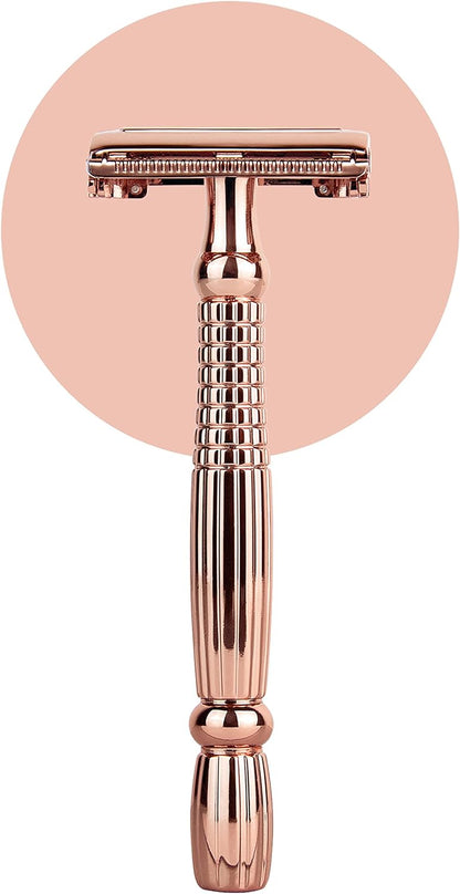 Wilkinson Sword Intuition Rose Gold Rasierhobel für Frauen – Plastikfreie Rasur mit Butterfly Öffnung